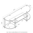 thumbnail image 2 of Furinno 11058 Turn-S-Tube Wide TV Entertainment Center, Cream Marble/White, 2 of 4