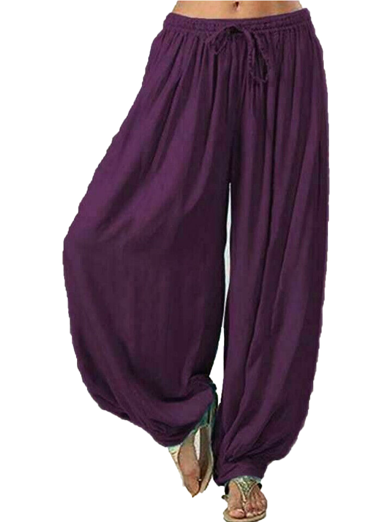 Pudcoco Women Ladies Casual Cotton Yoga Dance Long Pants Slacks ...
