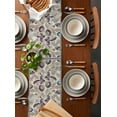 thumbnail image 2 of Ldtrchee Purple Teal Ethnic Table Runner 36 Inches, Boho Modern Geometric Abstract Art Bed Runner Dresser Scarves Tabletop for Indoor Outdoor Parties/Ceremony/Banquet, 13"x 36", 2 of 8