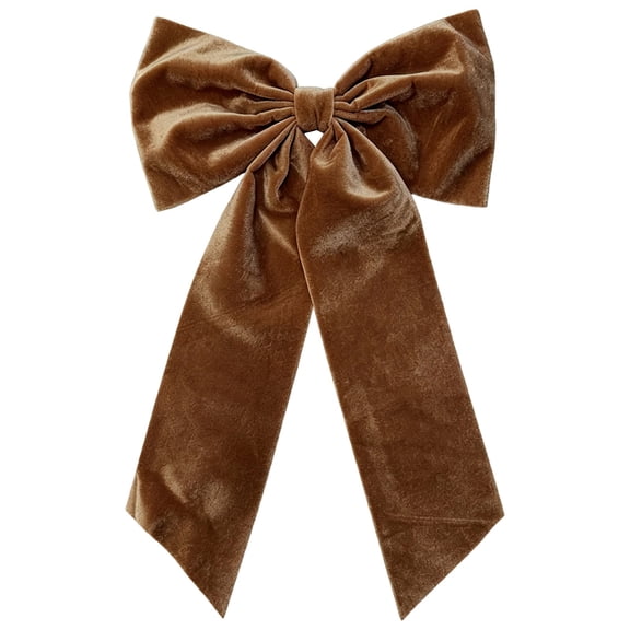 Large Velvet Christmas Wreath Bow, 17.7 inch Xmas Premade Vintage Velvet Bow Wreaths, for Indoor Outdoor Tree Topper Door Garland Holiday Party Winter Decor