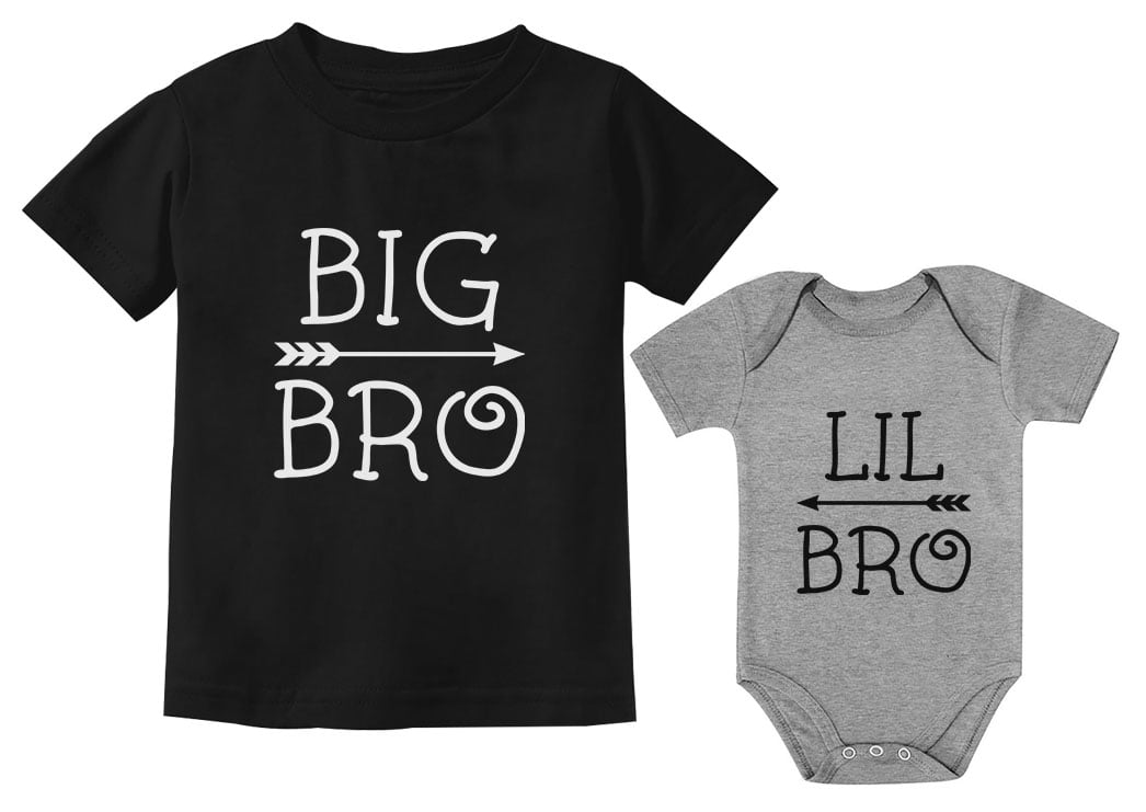 Kids Matching Tees Plaid Big Bro Grey Onepiece or Tshirt Youth Toddler Big Brother Shirt Baby BigLittle Brother Sibling Shirts