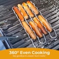 thumbnail image 3 of Hioecau BBQ Roller Rack Stainless Steel Sausage And Vegetable Grill Roller Rack for Evenly Cooked Food Easy to Clean Rust-Proof Outdoor Grilling Tool, 3 of 8