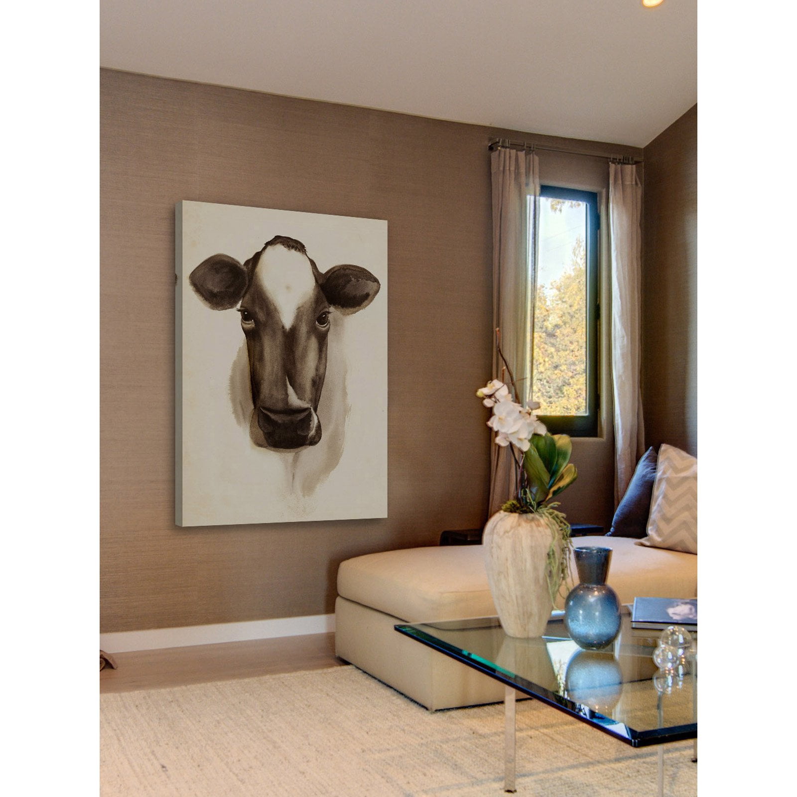 Marmont Hill Bovine Stare II Painting Wall Art Print