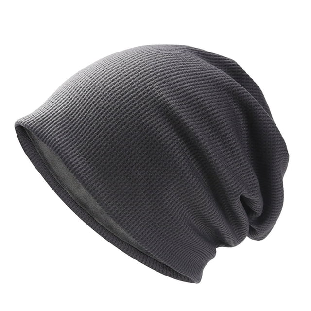 Knitted Hat Bouncy Causal Solid Color All Match Breathable Comfortable Nice-looking Beanie Cap for Outdoor