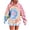 Pink, variant on Idoravan Oversized Hoodies for Women Pullover Women's Printing Blouses Hooded Loose Sweatshirts Long Sleeved Pocket Fashion Top Womens Tie Dye Sweatshirt orange xxl