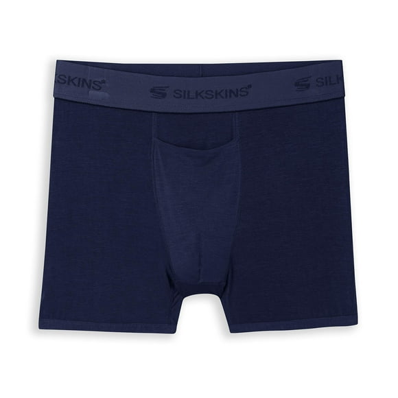 Terramar Boxeurs pour Hommes avec Entrejambe de 3 Pouces et Braguette, Marine, Petit