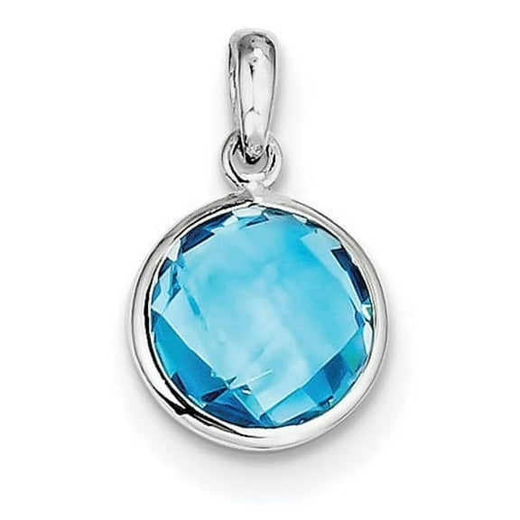 Sterling Silver Blue Topaz Pendant. Gem Wt- 4.09ct