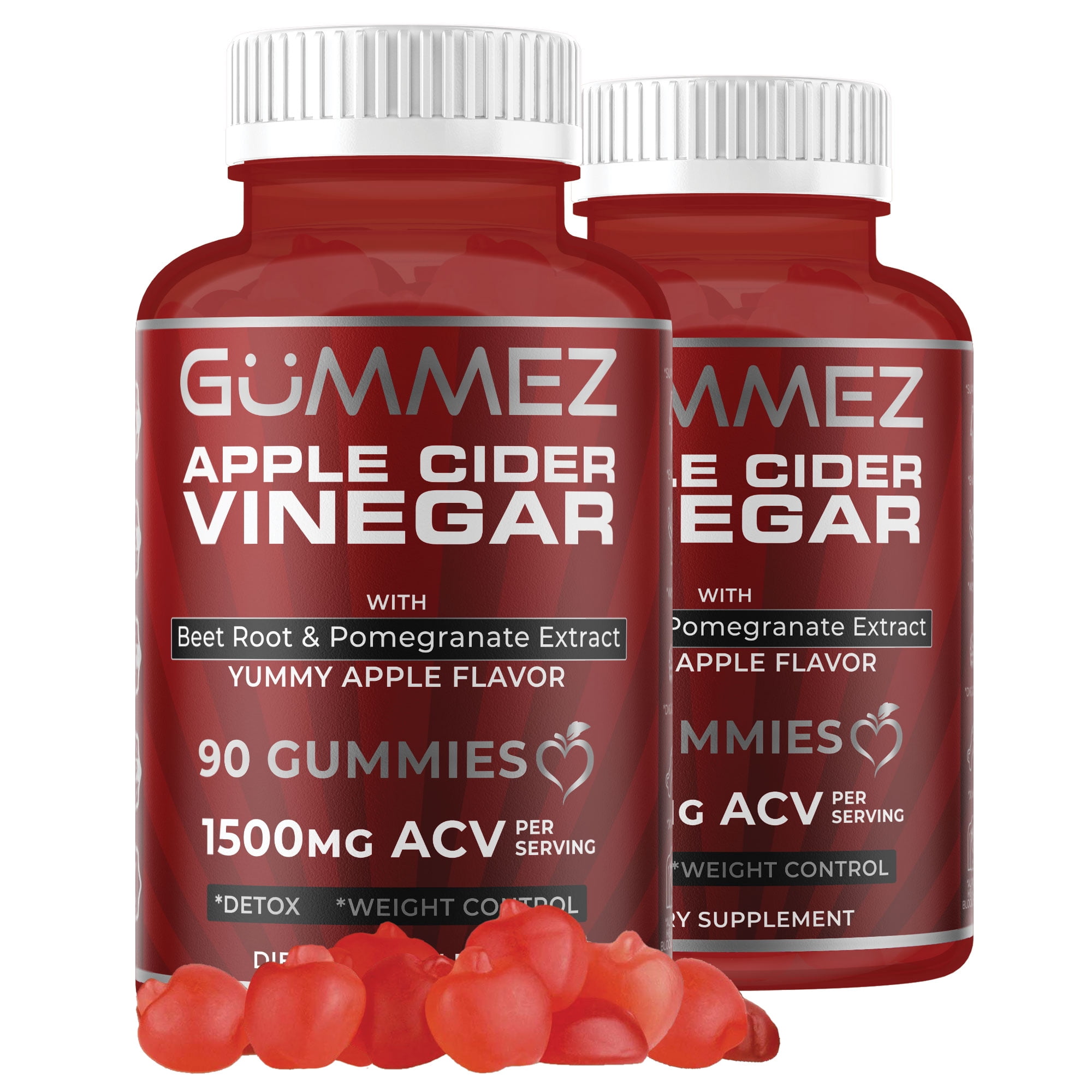 Apple Cider Vinegar Gummies 2Pack (180ct Total) ACV Gummies Detox