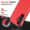thumbnail image 6 of Diverbox Heavy Duty Case for Samsung Galaxy S25+ Plus, Shockproof Protective Phone Cover with Camera Control Button and Screen Protector - Red, 6 of 7