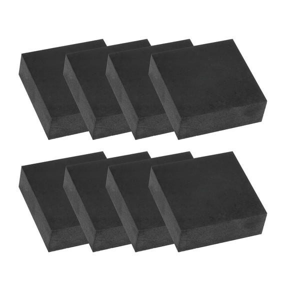 Uxcell Rubber Solid Anti-Vibration Pads, 8 Pcs 60mm x 20mm Thick Rubber Square Washers Multi-Purpose Gasket Pad Bushings Spacer for HVAC Compressor Air Conditioner, Black