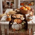 thumbnail image 2 of Fall Table Runner,13x72 Inch Pumpkins Fall Decorations for Home Party,Thanksgiving Dinner Table Centerpiece Layout,Seasonal Kitchen Decor,Wine, 2 of 6