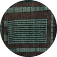 thumbnail image 1 of Ahgly Company Indoor Round Oriental Light Blue Modern Area Rugs, 6' Round, 1 of 4