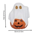 thumbnail image 3 of Halloween Decorations, Skeleton Themed Halloween Led Candle Lamp, Battery Operated Flameless Halloween Light, Halloween Home Decor Indoor, 4.5X3 Inch Carved Ghost Bride Electronic, 3 of 7