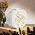 thumbnail image 6 of Fuzoiu Cartoon Corgi Print Portable Jewelry Box,Round Mini Leather Travel Jewelry Case,Small Travel Jewelry Organizer,Jewelry Holder for Ring Necklace Earring for Women Girls-White, 6 of 7