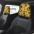 thumbnail image 2 of Kdxio Bees and Sunflowers Pattern Print 2 Piece Car Head Rest Covers Set Auto Front/Rear Seats Headrest Cover Universal Fit Most Cars,Sedan, SUV, 2 of 9