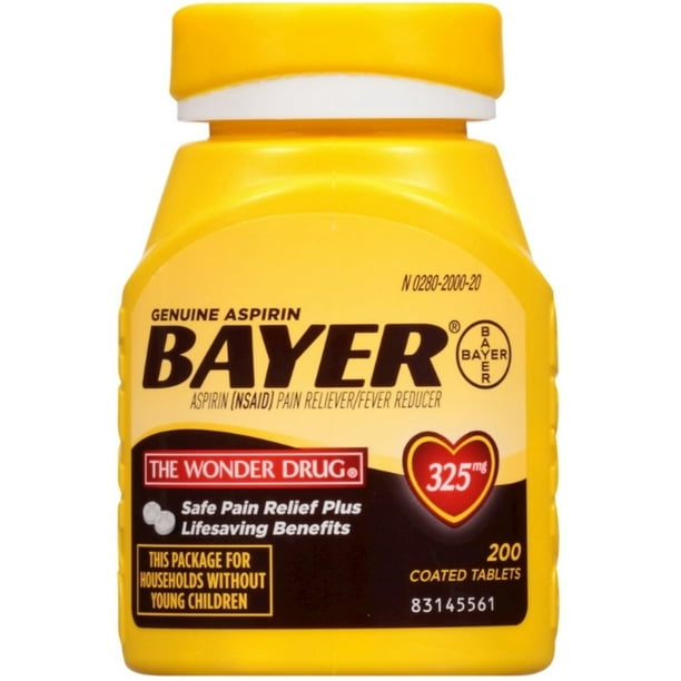 Bayer 325mg Aspirin 200 tabs