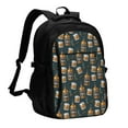 thumbnail image 1 of Fotbe Cigar Mochila con Estampado y Puerto USB para Hombre y Mujer, Mochila Antirrobo, Mochila de Viaje, Mochila Escolar, Mochila Universitaria, 1 of 7