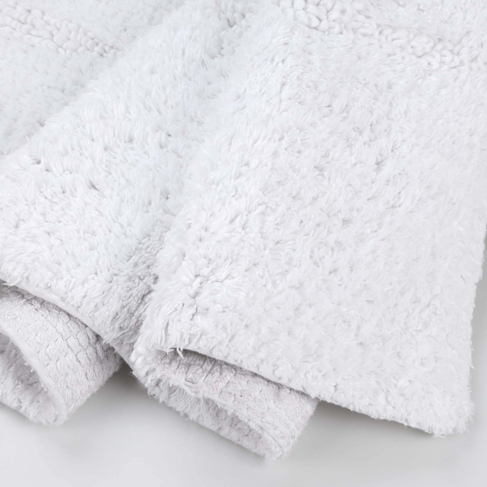 Superior Non-Slip Washable Bath Rug Set, 20" x 30", 24" x 36", White