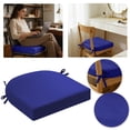 thumbnail image 2 of Outdoor Waterproof Chair Cushion with Ties, Round Corner Patio Seat Pad for Garden, Yard and Indoor Outdoor Furniture(Blue,43x40x5cm), 2 of 7