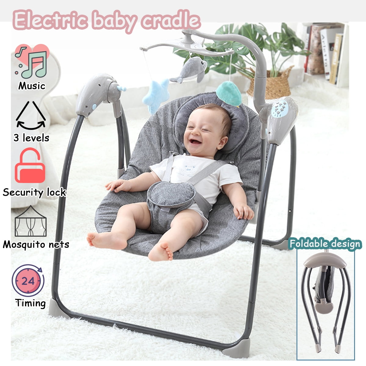 electric baby swing walmart