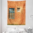 thumbnail image 1 of Industrial Decor Tapestry, Discarded Ruin with Old Windows and Wall Aged Construction in Suburbs, Wall Hanging for Bedroom Living Room Dorm Decor, 60W X 80L Inches, Multicolor, by Ambesonne, 1 of 2