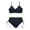 Navy*, variant on RUTAYY Women's Bikini Sets Solid Color Swimwear Tankini Summer 2 Piece Swimwear High Waist Bathing Suit Sporty Training Swimsuit