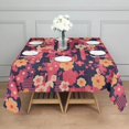 thumbnail image 3 of Square Tablecloth 52x52 Inch – Waterproof Polyester Printed Table Cover, Wrinkle Resistant & Washable for Kitchen Dining Picnic Party Decor, Single-v4-15, White, 3 of 6
