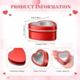 thumbnail image 2 of 24 Latas de Metal en Forma de Corazón de 4 Onzas, Molde Vacío para Velas de Té, Caja en Forma de Corazón con Tapas de Ventana Transparentes, Recipientes para Velas de Lata, 2 of 5