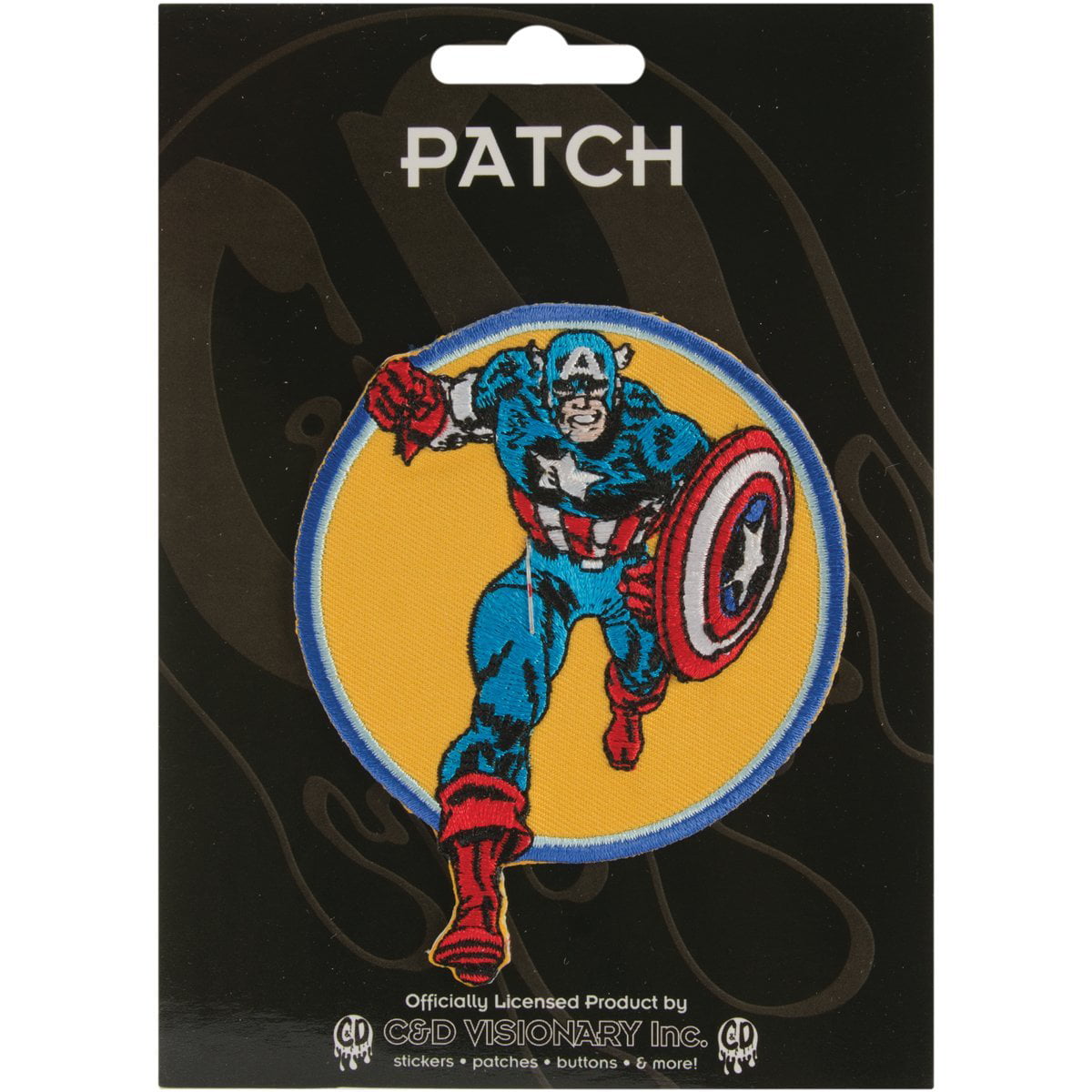 Marvel Captain America Run Iron On Patch 3" x 3.75" P-3350 Licensed C&D Visionar 