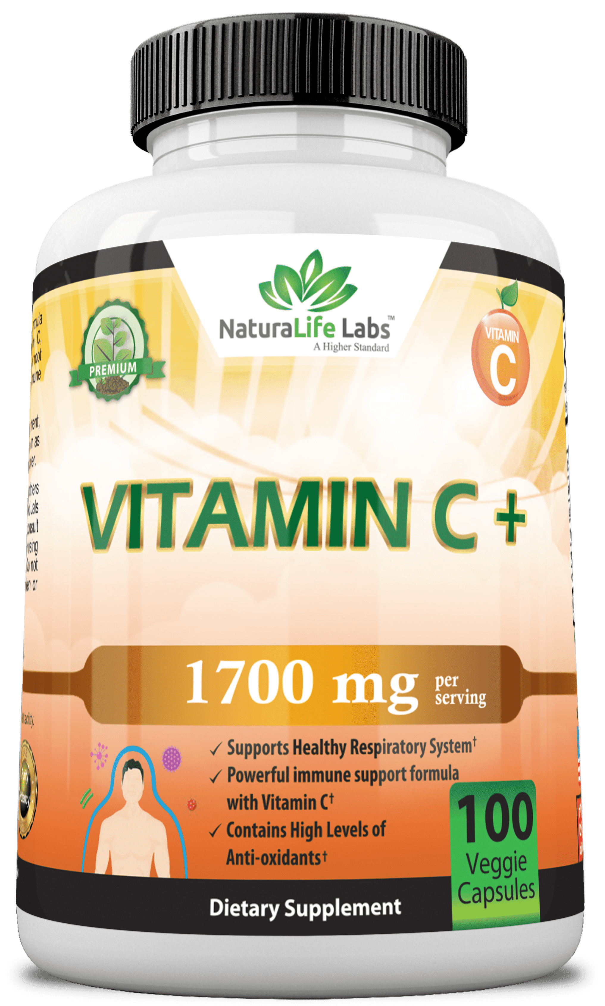 Capsules De Vitamine C Liposomale 1500 Mg - Soutien Immunitaire & Peau - 30/60/120 Capsules - Neuf