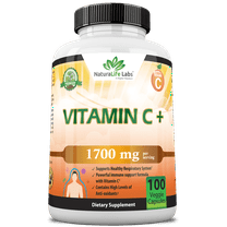 Vitamin C - 1,700 MG with Vitamin D3, Zinc, Elderberry, Ginger Root - 100 Veggie Caps