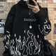 thumbnail image 2 of Otoño e Invierno estilo bf calle Hip-Hop Retro estampado de llama ropa holgada con capucha para parejas más suéter de moda de terciopelo amor, 2 of 4