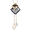 thumbnail image 5 of Soumake Women Necklace Shining Rhinestones Inlay Tulip/Rose Flower Swan/Bow Tassel Charms Dress-Up Multiple Styles Long Sweater Chain Party Dress Necklace Jewelry Gift Fashion, 5 of 8