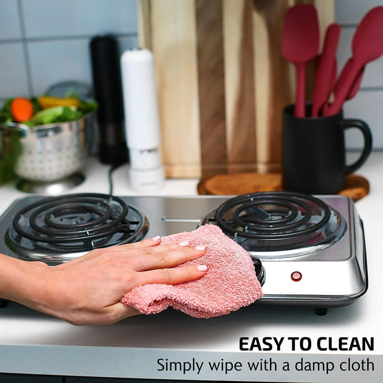 Stainless steel coil top stove deals