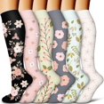 thumbnail image 1 of LOVEVER 6 Paires Bas de Compression pour Femmes et Hommes - Idéal pour la Circulation Course Athlétique Récupération Infirmière Voyage, 1 of 7