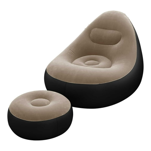 C Canapé Gonflable Paresseux Double pour Pause Déjeuner, Pliant, de Loisirs, Dossier, Accoudoirs, Siège de Canapé, Portable, Usage Intérieur Extérieur, Matériau Plastique, Type C