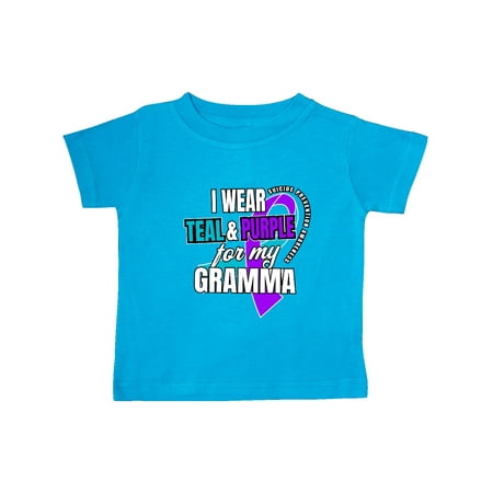 

Inktastic Suicide Prevention I Wear Teal and Purple for My Gramma Gift Baby Boy or Baby Girl T-Shirt