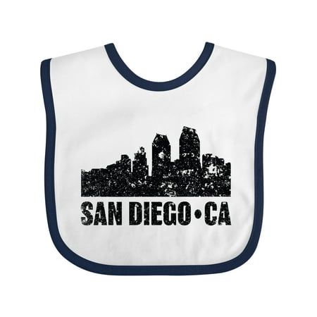 

Inktastic San Diego California Skyline with Grunge Gift Baby Boy or Baby Girl Bib