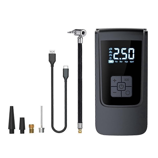 Digital Display Air Compressor Tire Inflator Cordless for Car Bicycle Tire Air Pump Portable Inflation Pump A