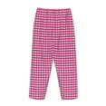 thumbnail image 5 of Kll Womens Pink Gingham Print Pajama Pants Soft Pajama Bottoms For Women Cozy Lounge Pants, 5 of 9