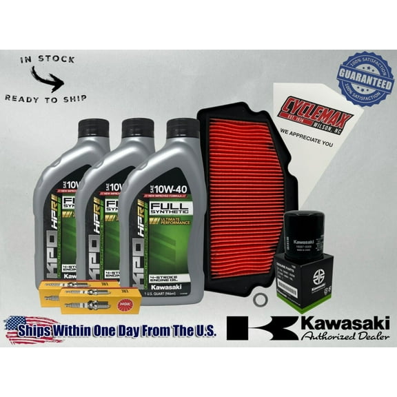 Cyclemax Full-Synthetic KPO Tune-Up Kit fits 2019-2025 Kawasaki Z400