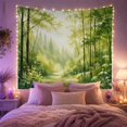 thumbnail image 2 of Deciduous Forest Beside a Winding Stream, Serene Digital Art for Nature Lovers, Woodland Home Decor, Housewarming Gift, Tapestry Wall Hanging for Bedroom and Study Room, 2 of 7