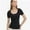 Black, variant on Womens Summer Short Sleeve Tops Square Neck Ribbed Slim Fitted Shirts Casual Tee Tshirt