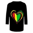 thumbnail image 5 of Ounisa Womens 3/4 Sleeve T Shirt Crew Neck Black History Month Printed Loose Fit Casual Daily Wear Versatile Tops S-3XL, 5 of 5