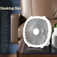 thumbnail image 6 of Dopebox Quiet Personal Fan, Portable Cooling Fan, Portable Rechargeable Fan, Small Fan Battery Powered, for Home Office Bedroom Desktop Fan (White), 6 of 7
