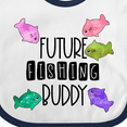 thumbnail image 4 of Inktastic Future Fishing Buddy with Colorful Fish Boys or Girls Baby Bib, 4 of 4