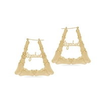 Personalized Script Name Bamboo Earrings
