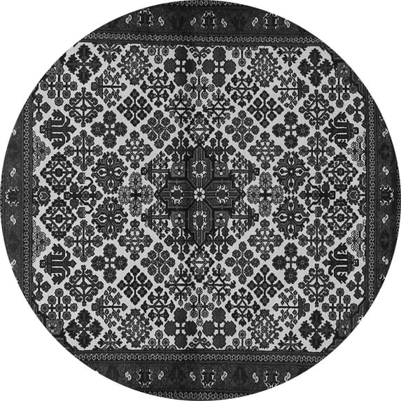 Ahgly Company Indoor Round Persian Gray Traditional Area Rugs, 6' Round