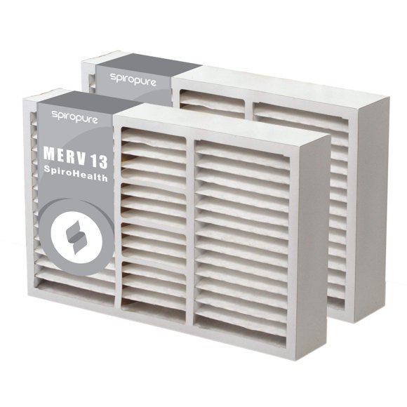 SpiroPure Filtres de Rechange 17.5x27x5 MERV 13 Trane/norme Américaine BAYFTFR17M (Lot de 2), Blanc