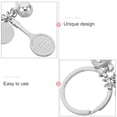thumbnail image 3 of HEALEEP 8Pcs Zinc Alloy Tennis Racket Keychain for Hanging Keys with Stylish Sports Theme in Silver, 3 of 8